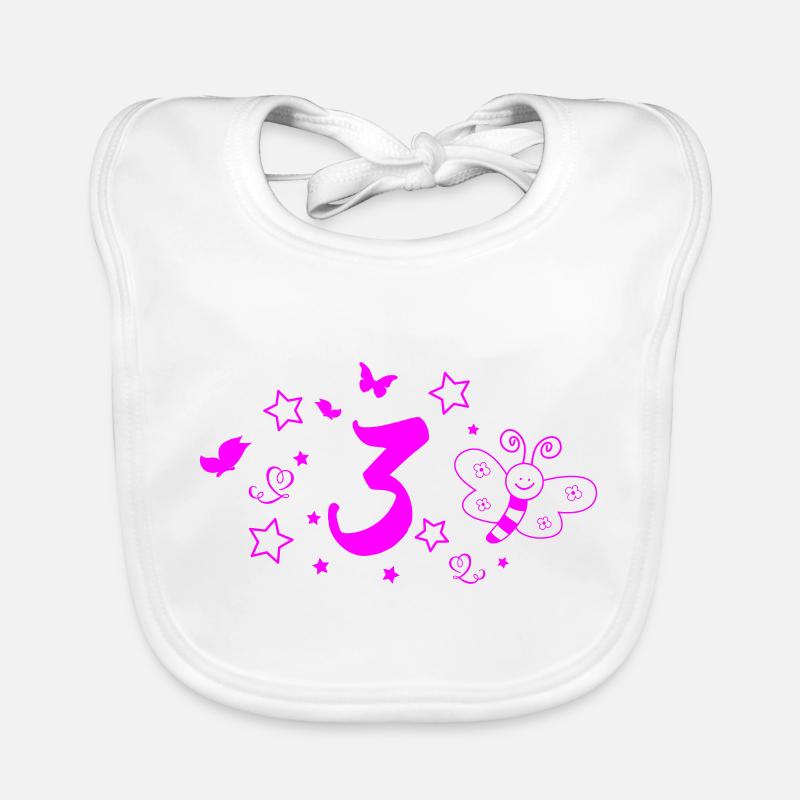 3 Geburtstag Baby Bio-Lätzchen
