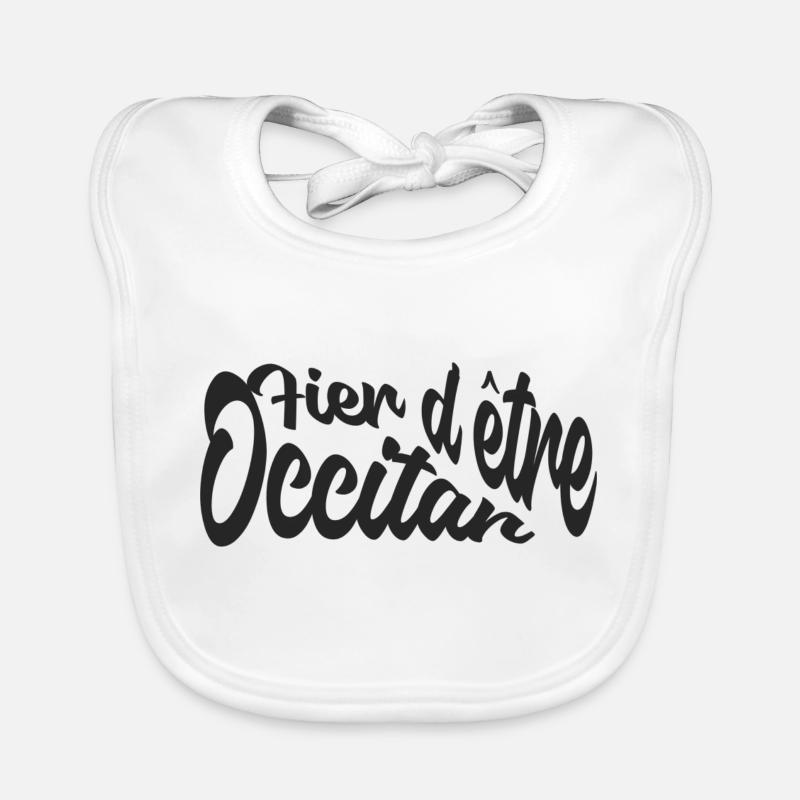 Fier d'être Occitan - Bavoir bio Bébé - blanc