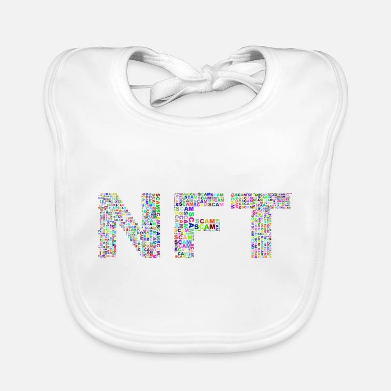 NFT Text Organic Baby Bibs