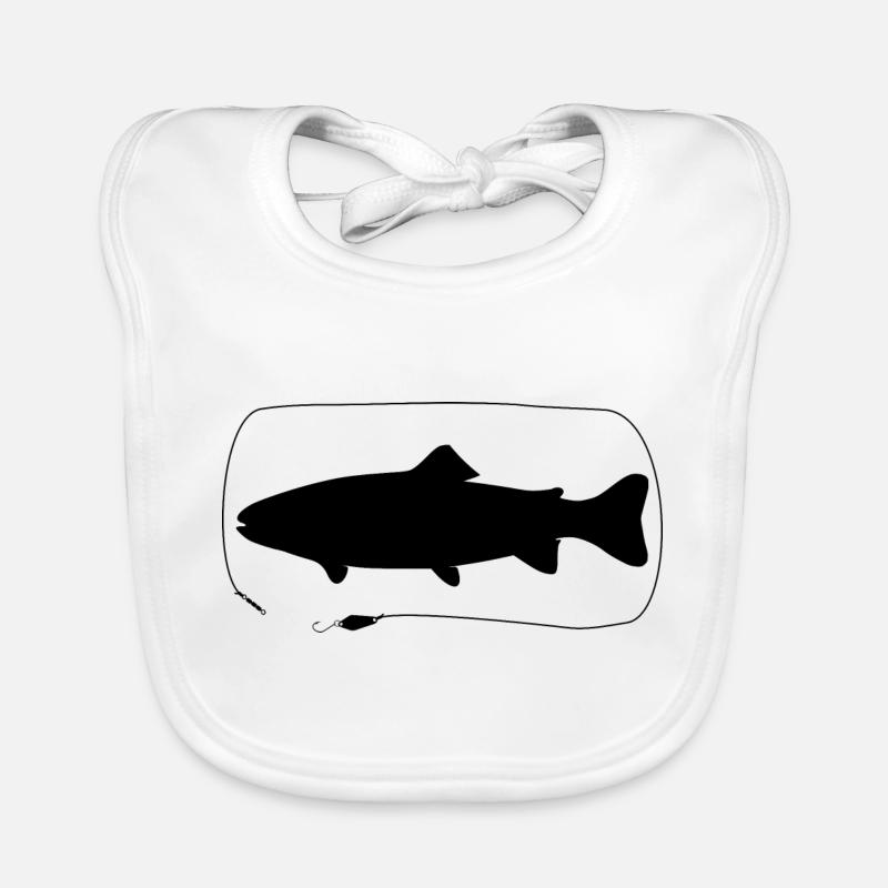 Trout with Spoon Organic Baby Bibs