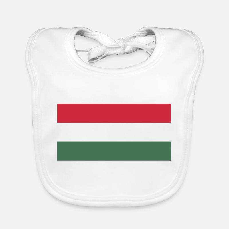 Flagge Ungarn / Drapeau Hongrie Baby Bio-Lätzchen