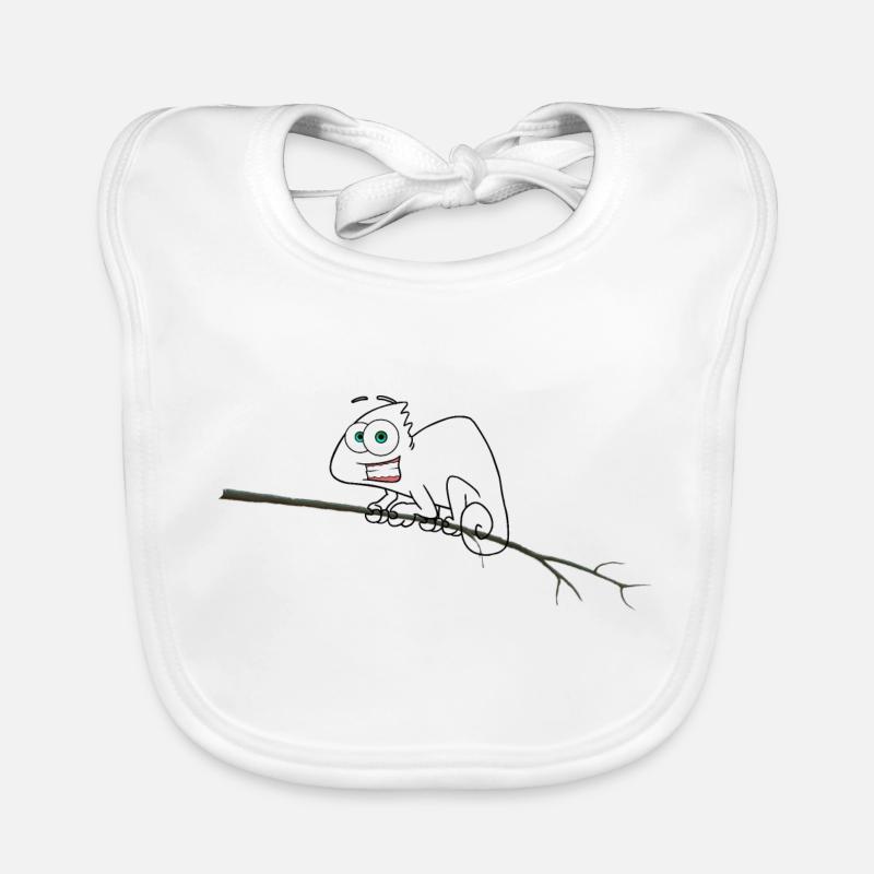 Camouflaged Chameleon Organic Baby Bibs