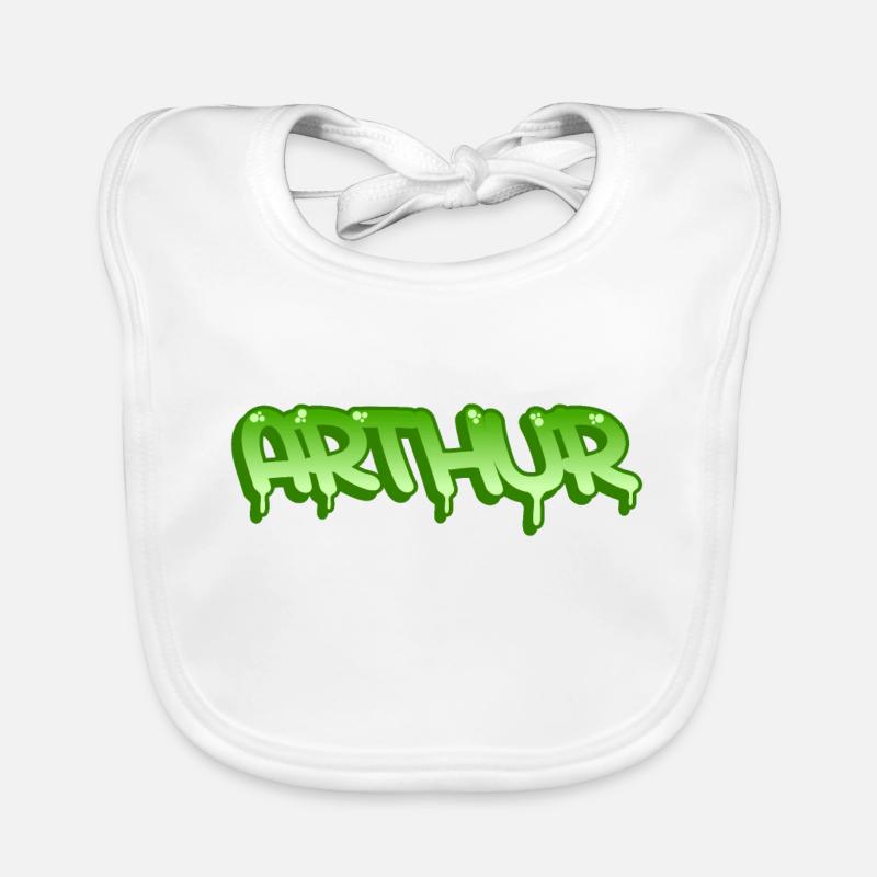 Graffiti Name Arthur Baby Bio-Lätzchen