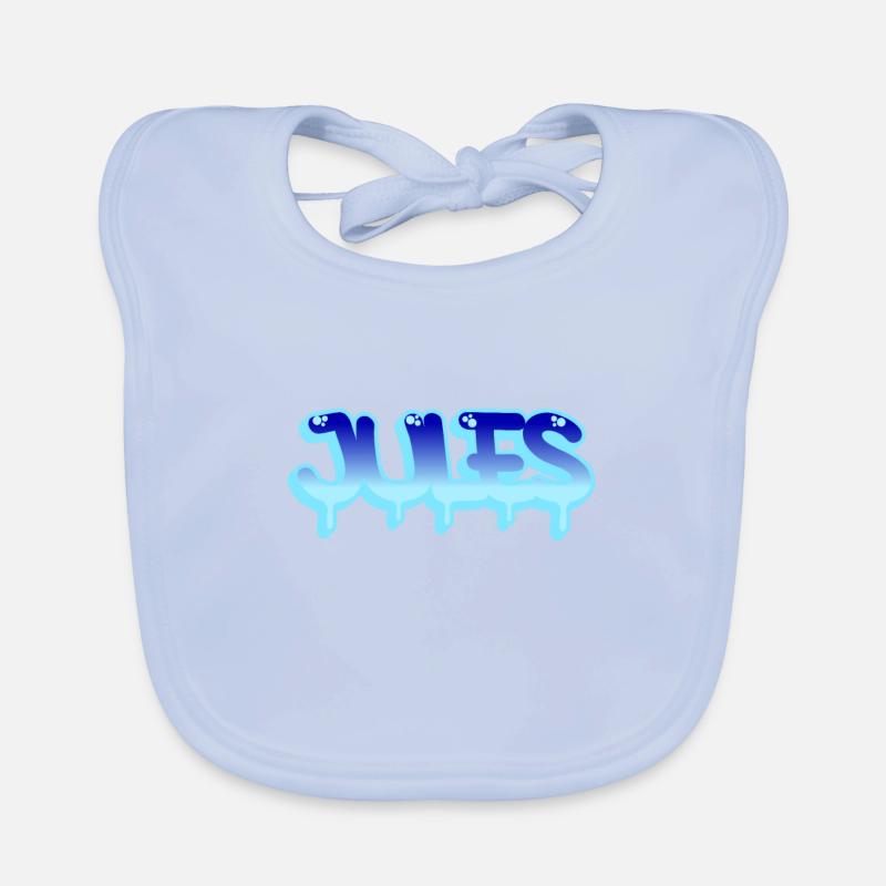 Graffiti first name Jules Organic Baby Bibs