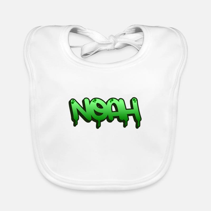 Graffiti Name Noah Baby Bio-Lätzchen