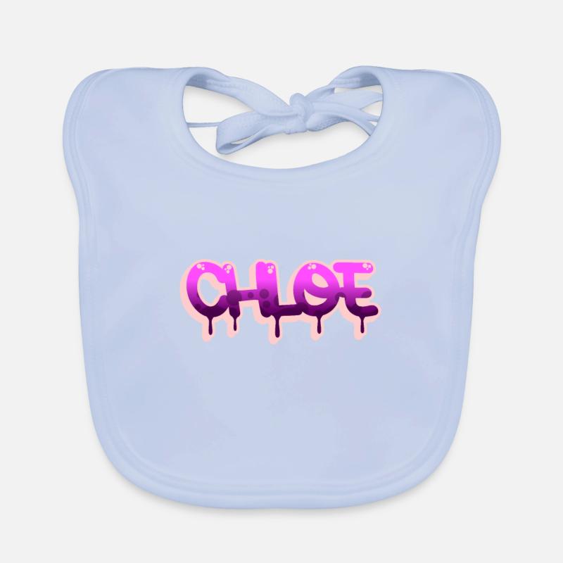 Graffiti-Name Chloe Baby Bio-Lätzchen