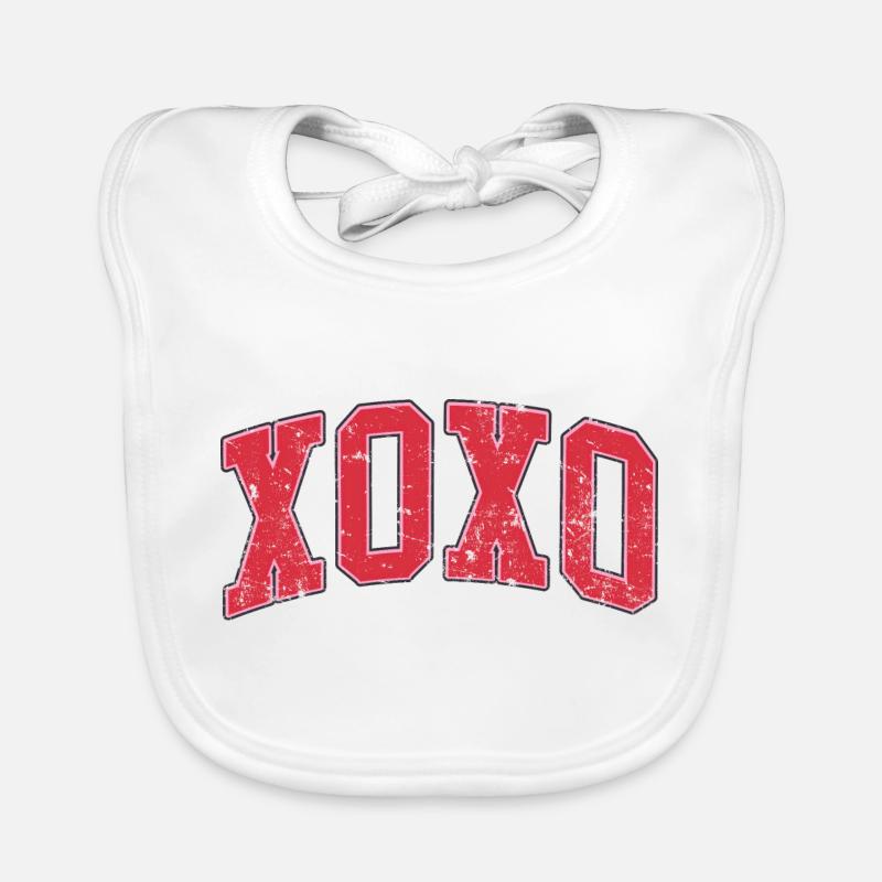 XOXO Valentinstag Retro Liebe Baby Bio-Lätzchen