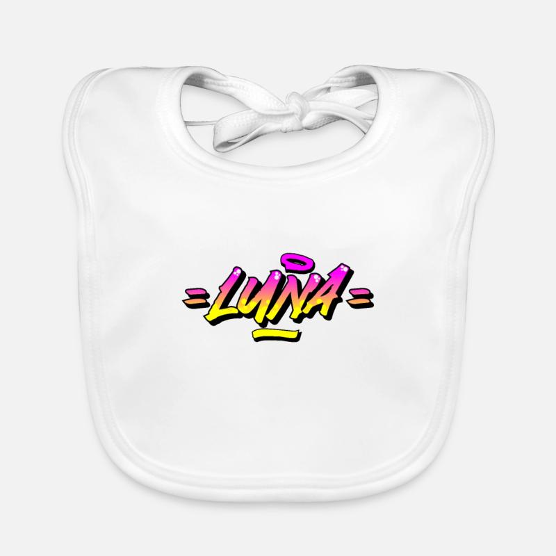 Graffiti Prénom Luna Bavoir bio Bébé