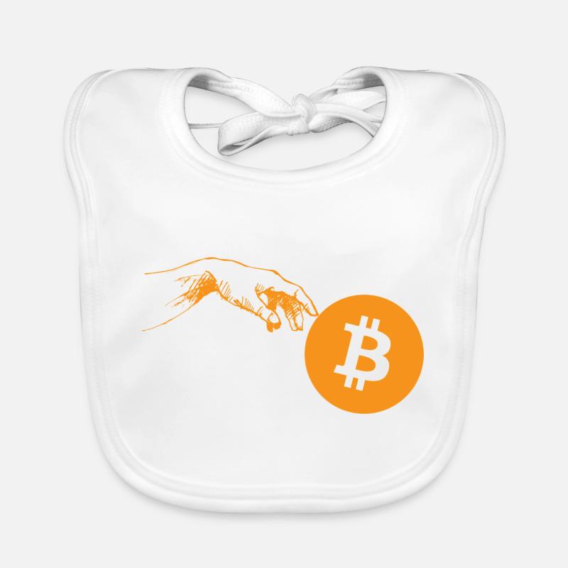 Main de création de crypto-monnaies 3 Bitcoin Bavoir bio Bébé