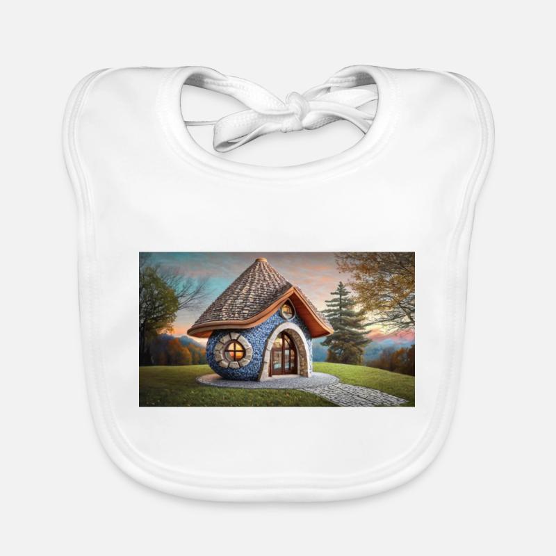 funny hooey a house is round and has no corners Organic Baby Bibs