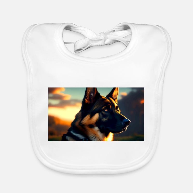 German Shepherd Organic Baby Bibs