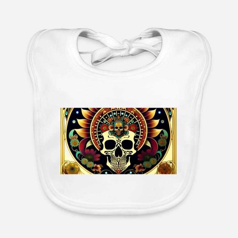 Fiesta Mexicana Skull & Bones Baby Bio-Lätzchen