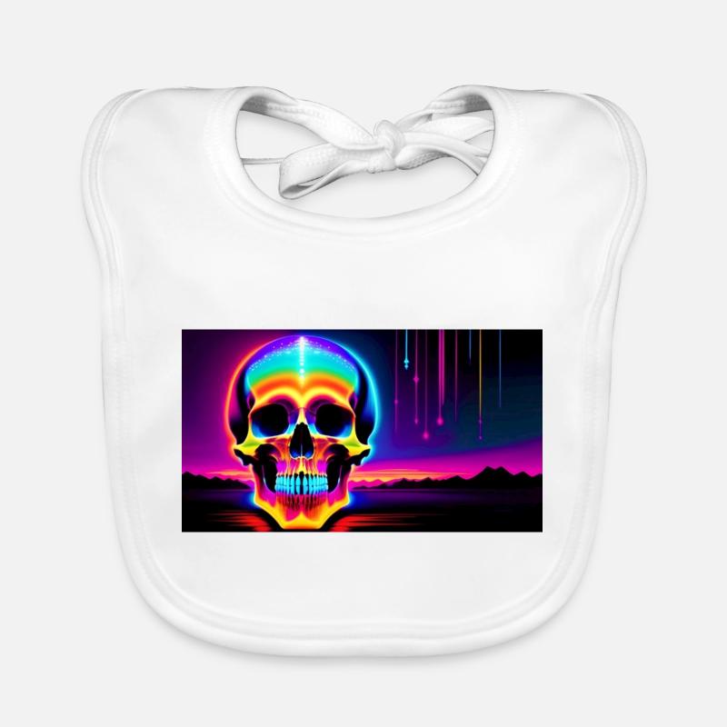 Psy Schädel Baby Bio-Lätzchen