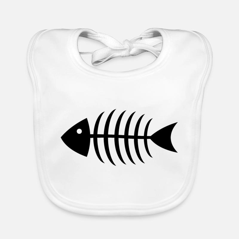 Arêtes de poisson Bavoir bio Bébé