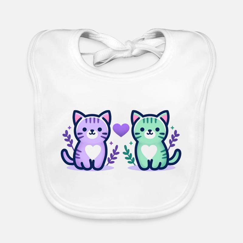 Cat Love Organic Baby Bibs