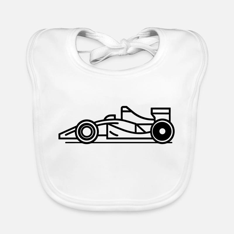 F1 Voiture de course Bavoir bio Bébé