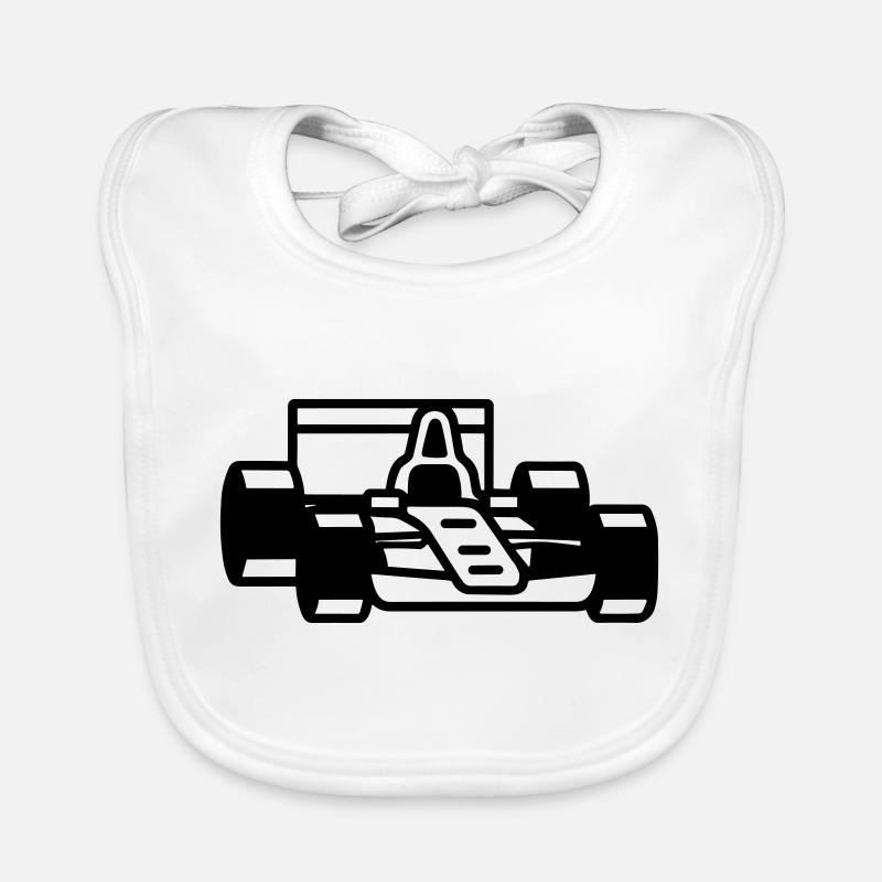 F1 Voiture de course Bavoir bio Bébé