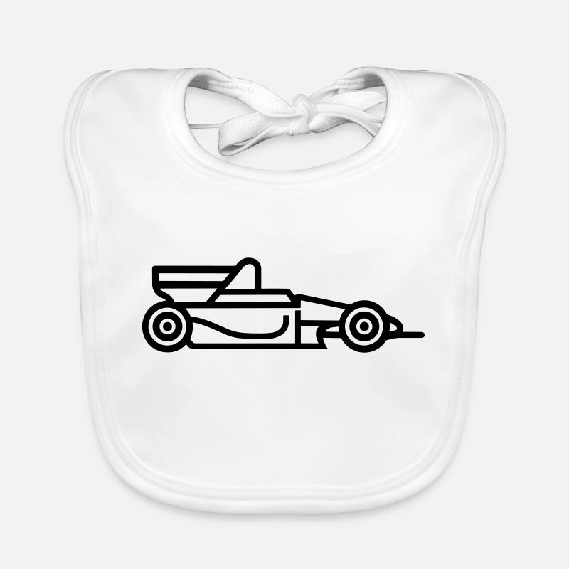 F1 Voiture de course Bavoir bio Bébé