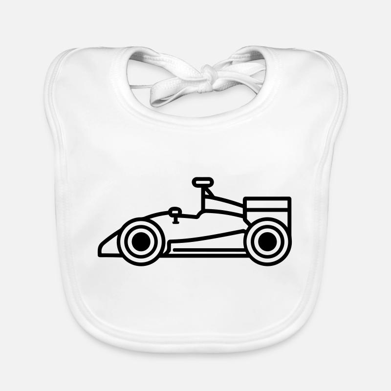 F1 Voiture de course Bavoir bio Bébé