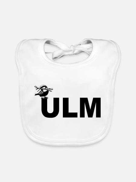 Ulmer Spatz - Baby Bio-Lätzchen - Weiß - Vorne