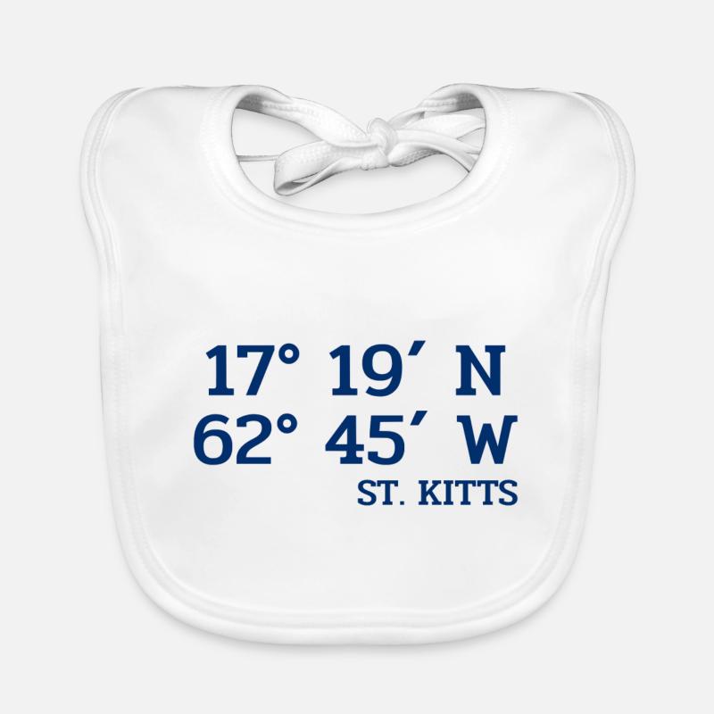 Saint Kitts Coordinates - Coordinates - Caribbean Organic Baby Bibs