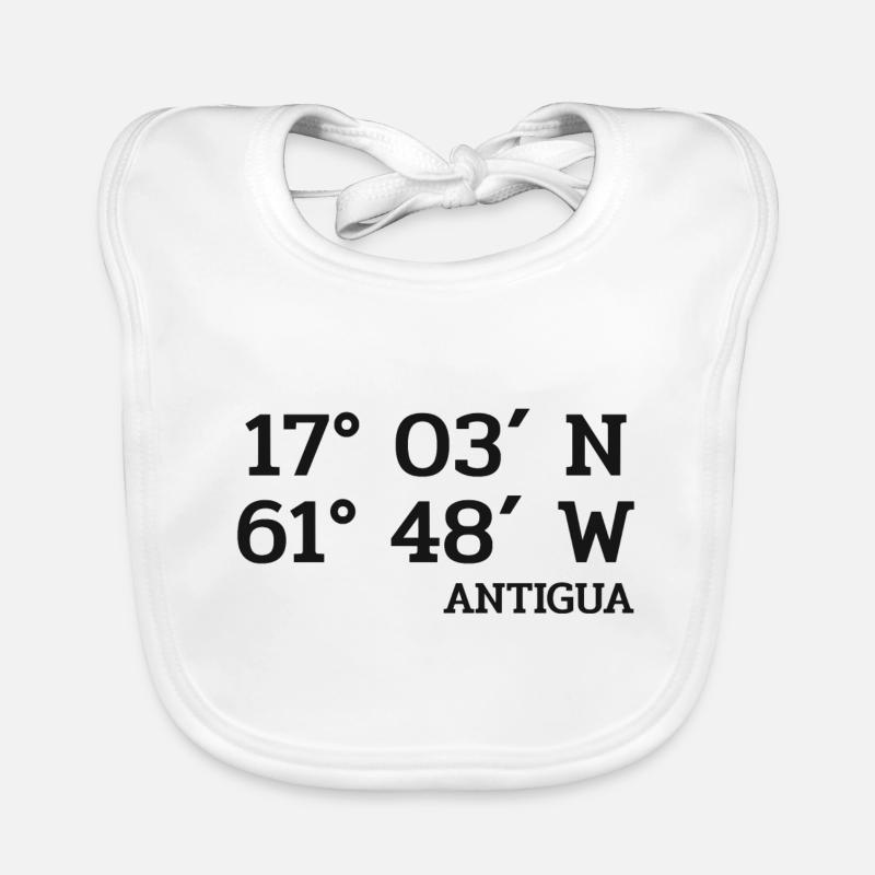 Coordonnées Antigua - Coordonnées - Caraïbes Bavoir bio Bébé