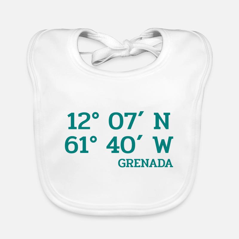 Grenada Coordinates - Coordinates - Caribbean Organic Baby Bibs
