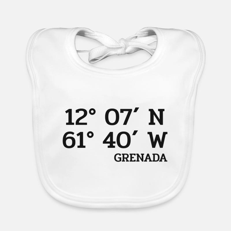 Grenada Coordinates - Coordinates - Caribbean Organic Baby Bibs
