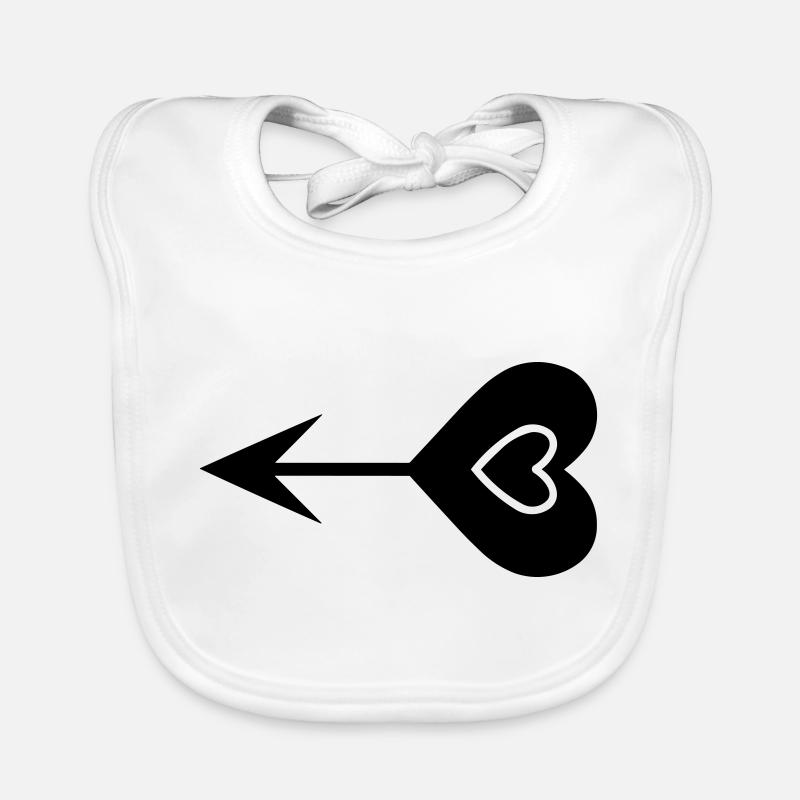 Herz-Pfeil Baby Bio-Lätzchen
