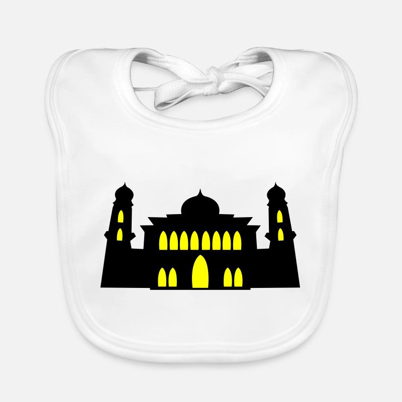 mosque silhouette Organic Baby Bibs