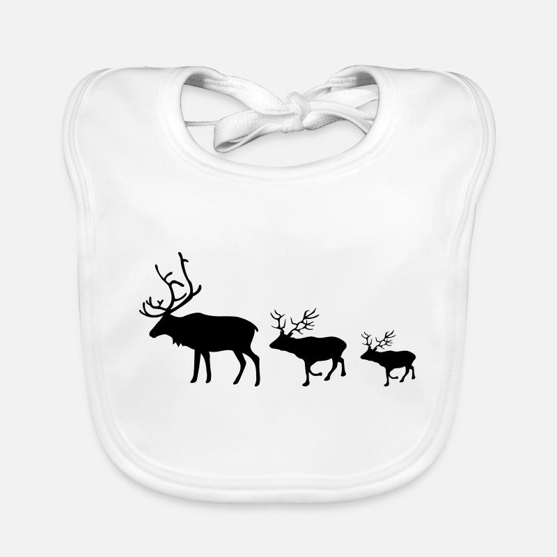 Famille de cerfs Bavoir bio Bébé