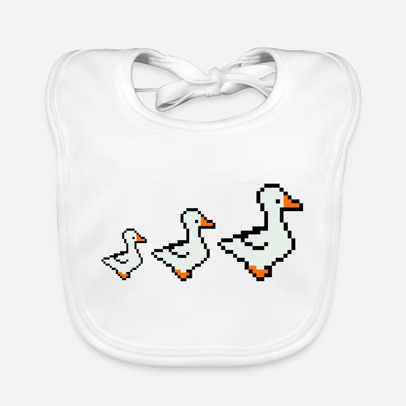 Canards pixellisés Bavoir bio Bébé