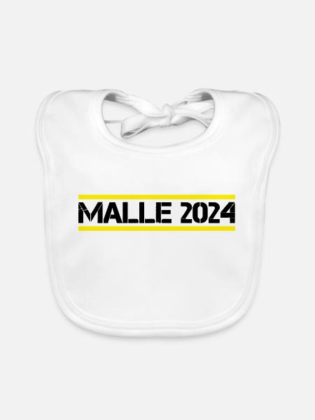 Malle 2024 Spain - Organic Baby Bibs - white - Front