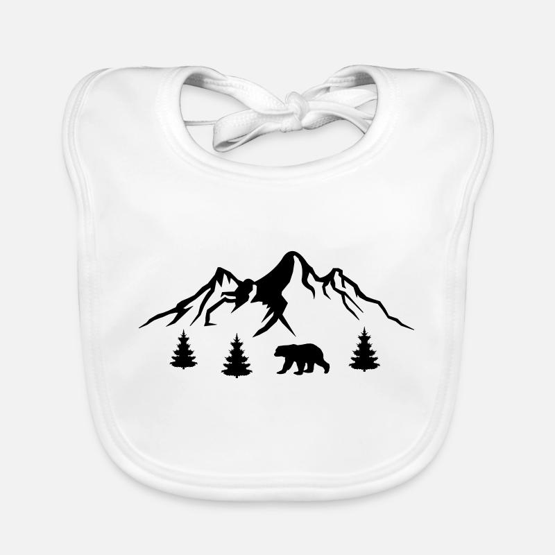 Ours des montagnes Bavoir bio Bébé