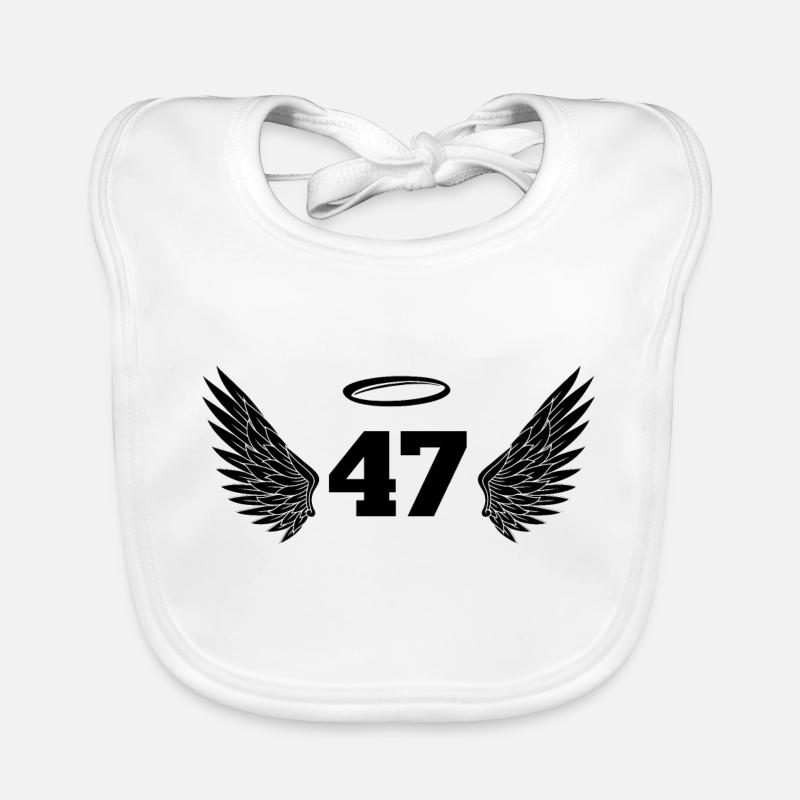 Numéro 47 ange - 47e anniversaire ailes Bavoir bio Bébé