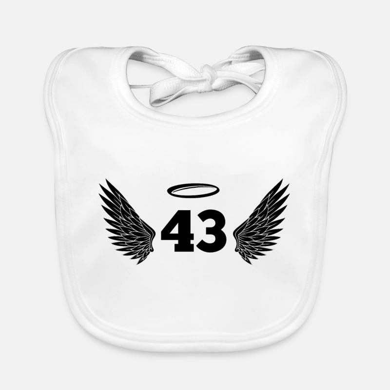 Numéro 43 ange - 43e anniversaire ailes Bavoir bio Bébé