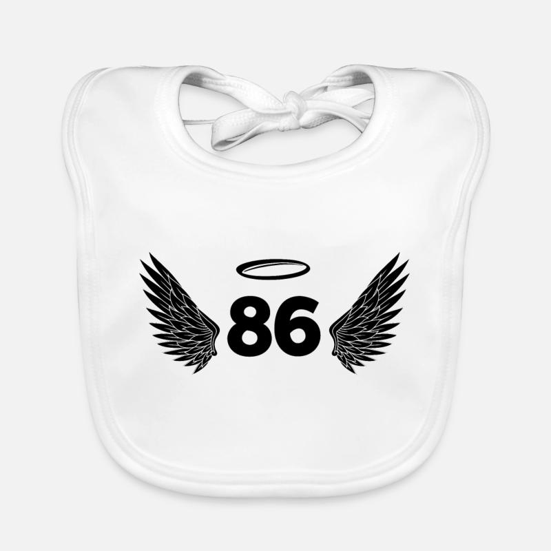 Numéro 86 ange - 86e anniversaire ailes Bavoir bio Bébé