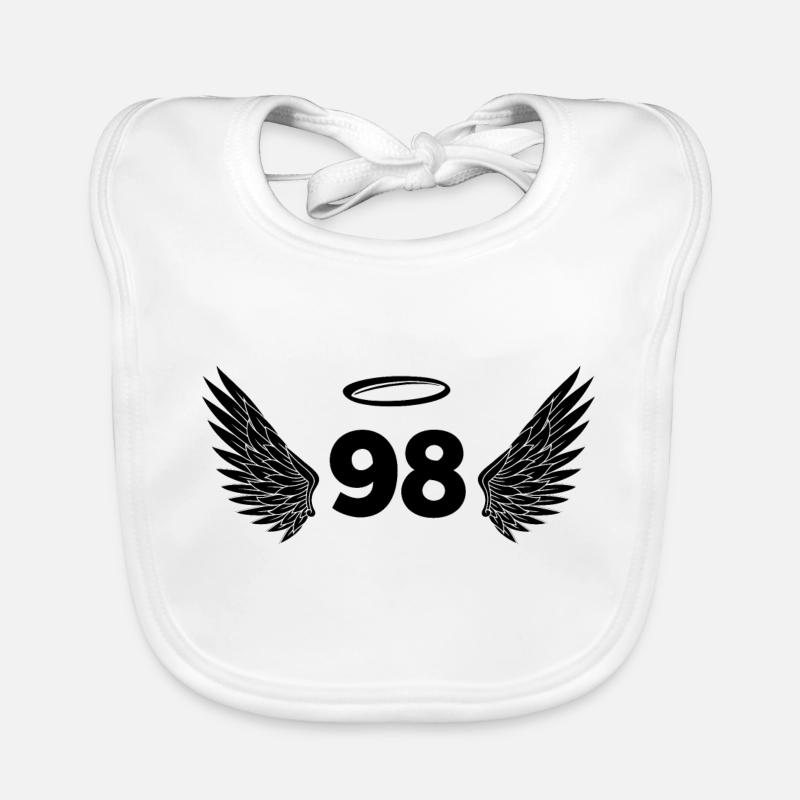 Numéro 98 ange - 98e anniversaire ailes Bavoir bio Bébé
