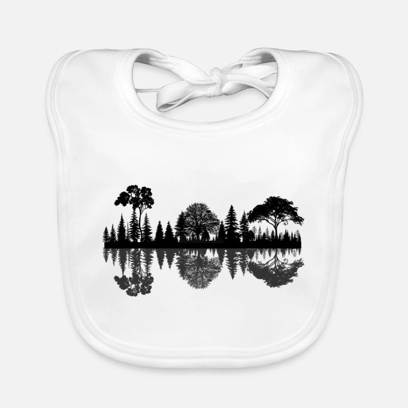 Forest nature reflection Organic Baby Bibs