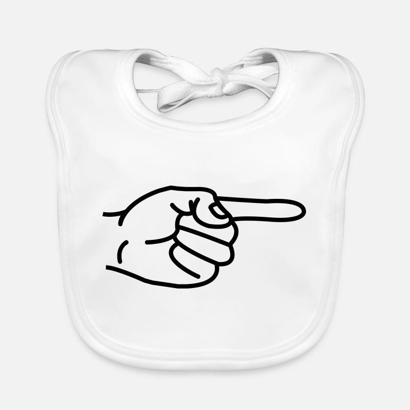 Zeigefinger Baby Bio-Lätzchen