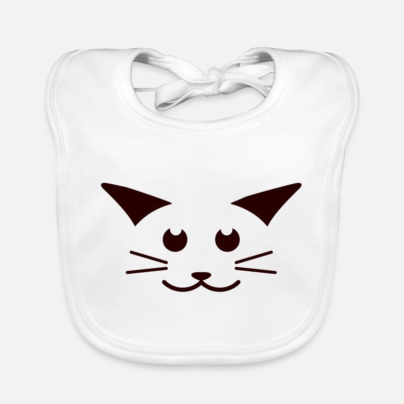 Jolie chatte Ayant l’air heureuse Joyeuse Souriante Bavoir bio Bébé