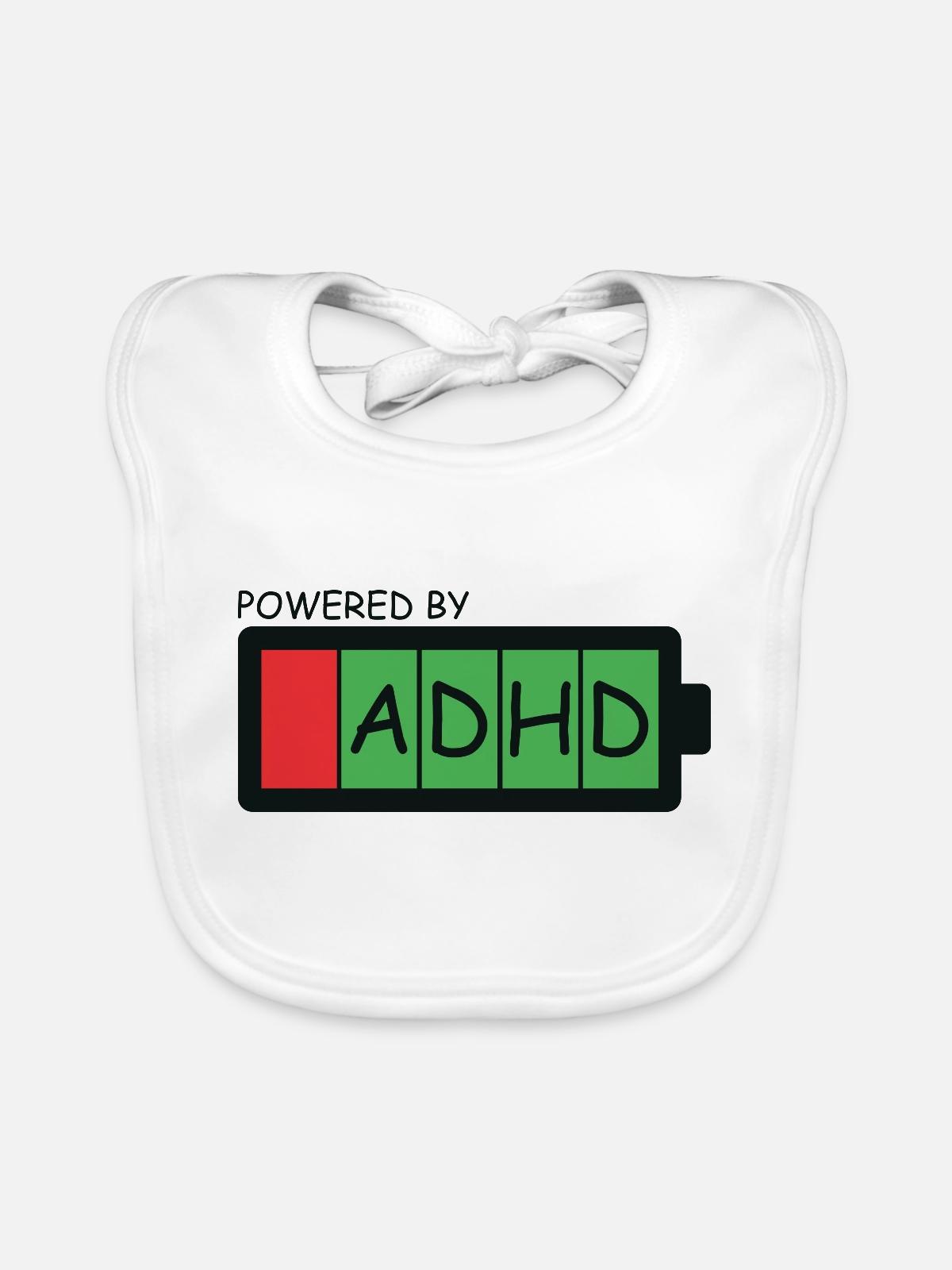ADHS - Baby Bio-Lätzchen - Weiß - Vorne