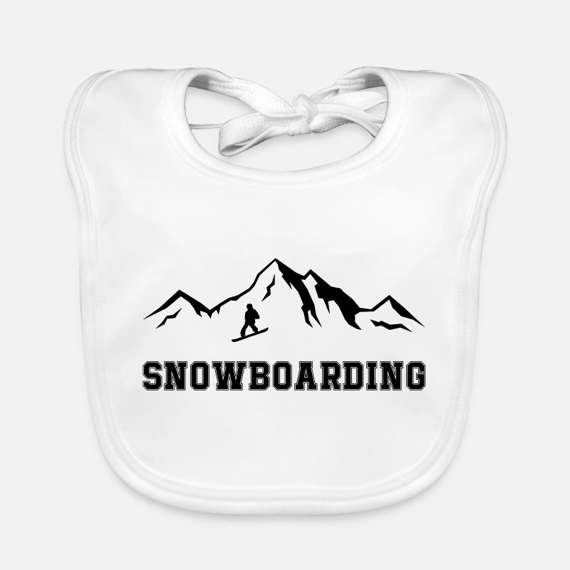 Snowboarding Baby Bio-Lätzchen