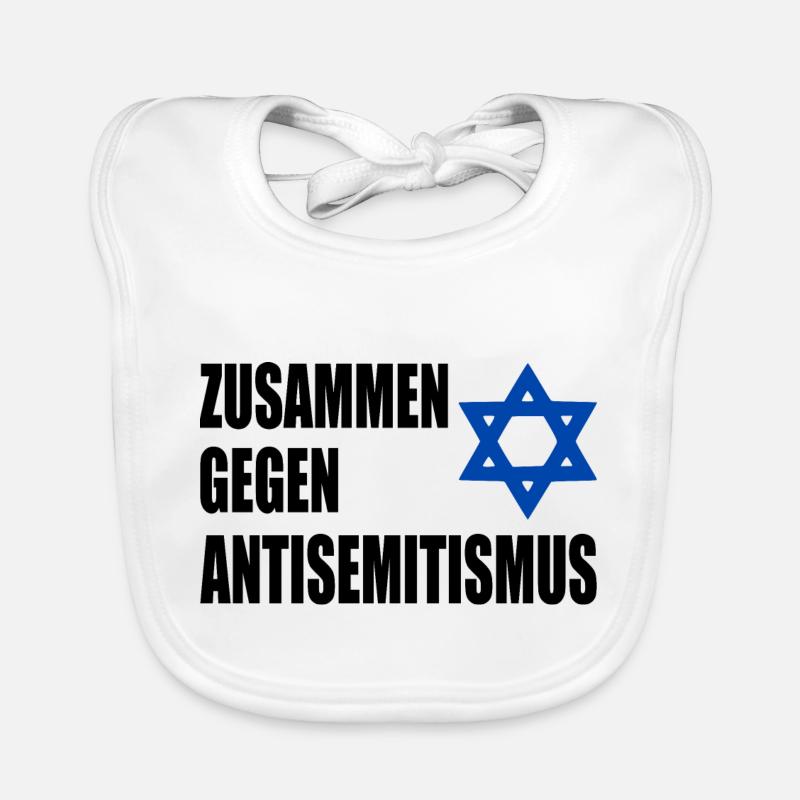 zusammen gegen antisemitismus Baby Bio-Lätzchen