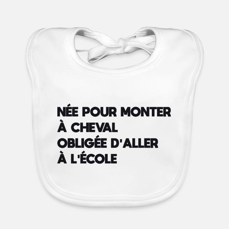 née pour monter à cheval Bavoir bio Bébé