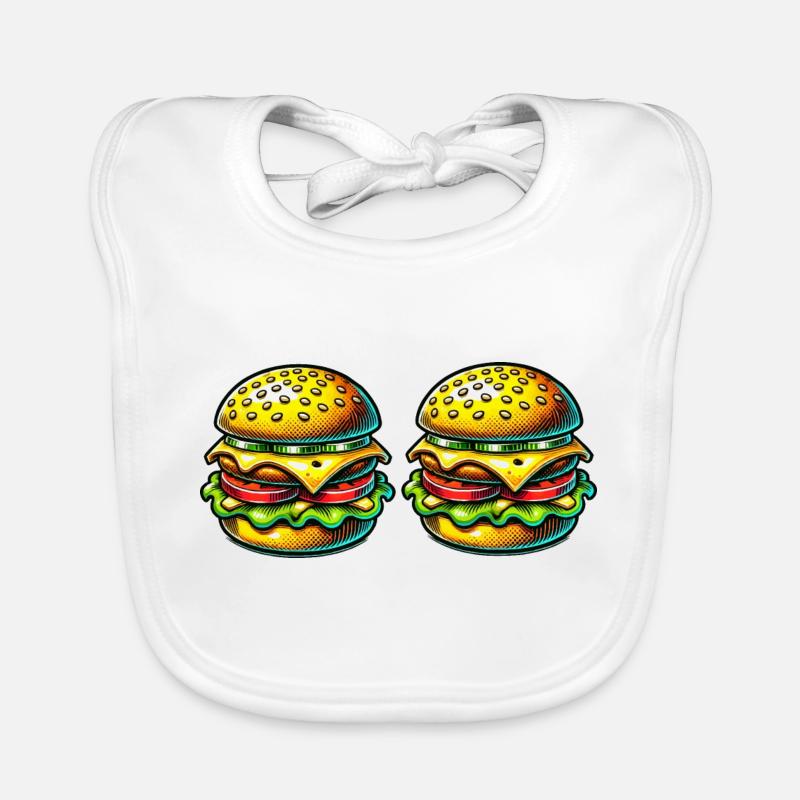 Hamburger Organic Baby Bibs