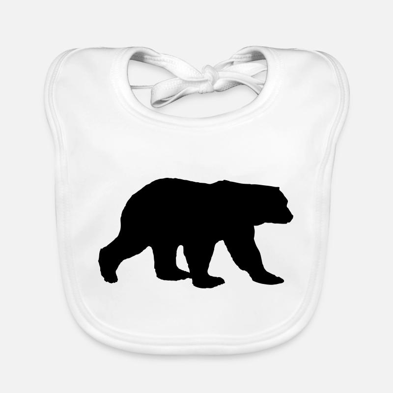 Bear Silhouette Organic Baby Bibs