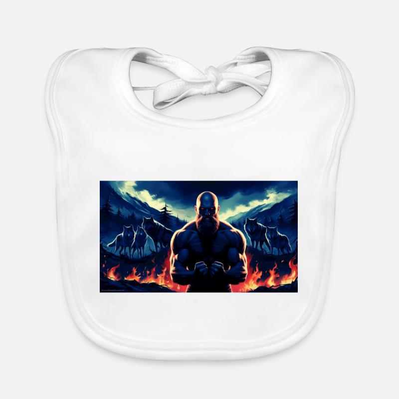 Urzeitlicher Krieger Baby Bio-Lätzchen