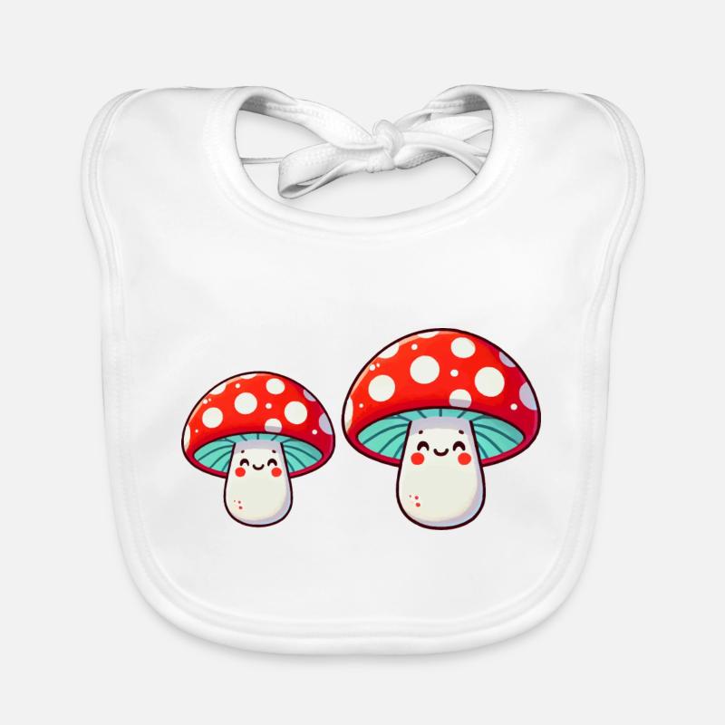 dessin animé comique de champignons Bavoir bio Bébé