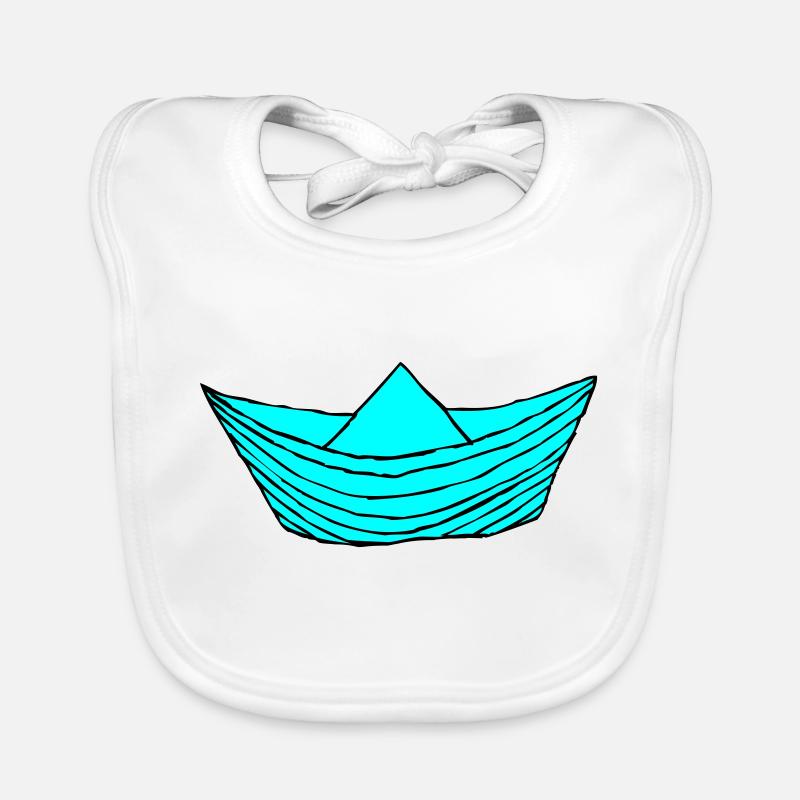 Bateau en papier Bavoir bio Bébé